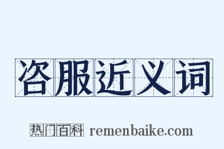 咨服近义词是什么意思的图片